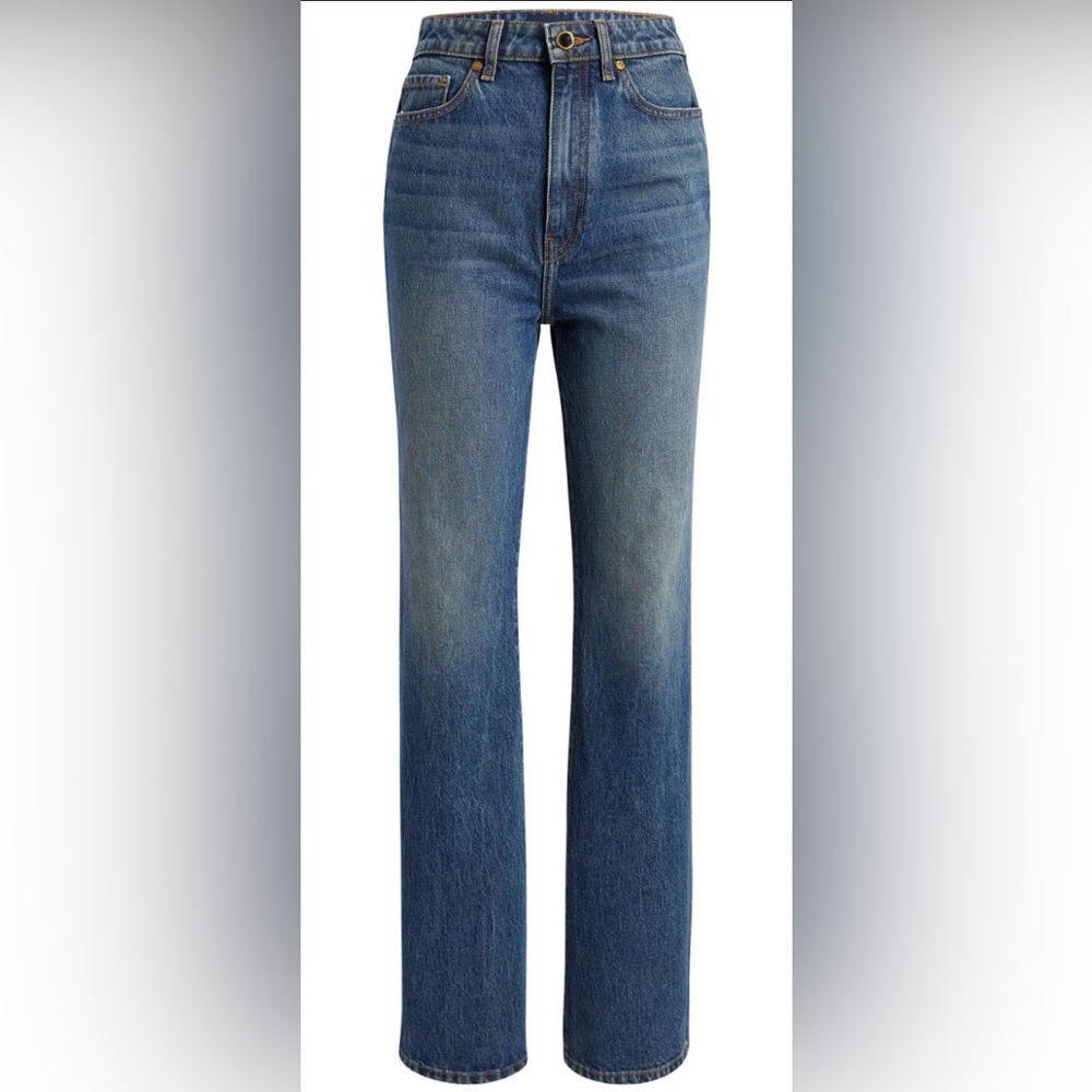 KHAITE The Danielle Straight Leg Jeans Size 27, Color Archer